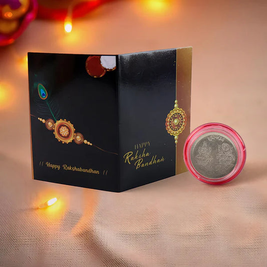 Choco Coated Almonds 2 Random Rakhi Gift Combo With Greeting Card Coin  Roli Chawal