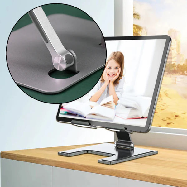 6946 360 Rotating Tablet Stand Metal Alloy Adjustable Height Rotation Bracket Suitable For Tablet Computers For Desk Ergonomic Foldable Metal Tablet Holdertabletsmobile Phones