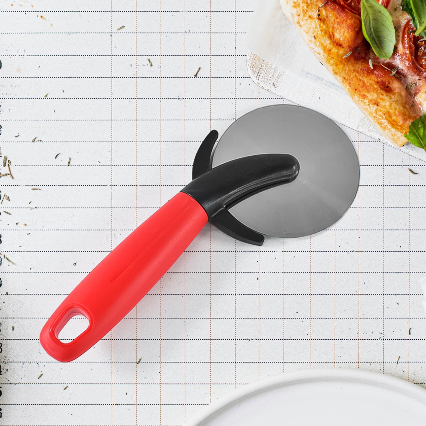 Apex Premium Stainless Steel Pizza Cutter (1 Pc Mix Color)