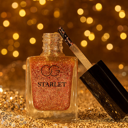 Og Beauty Metallic Rose Starlet Glitter Nail Paint (10 Ml 1 Pc)