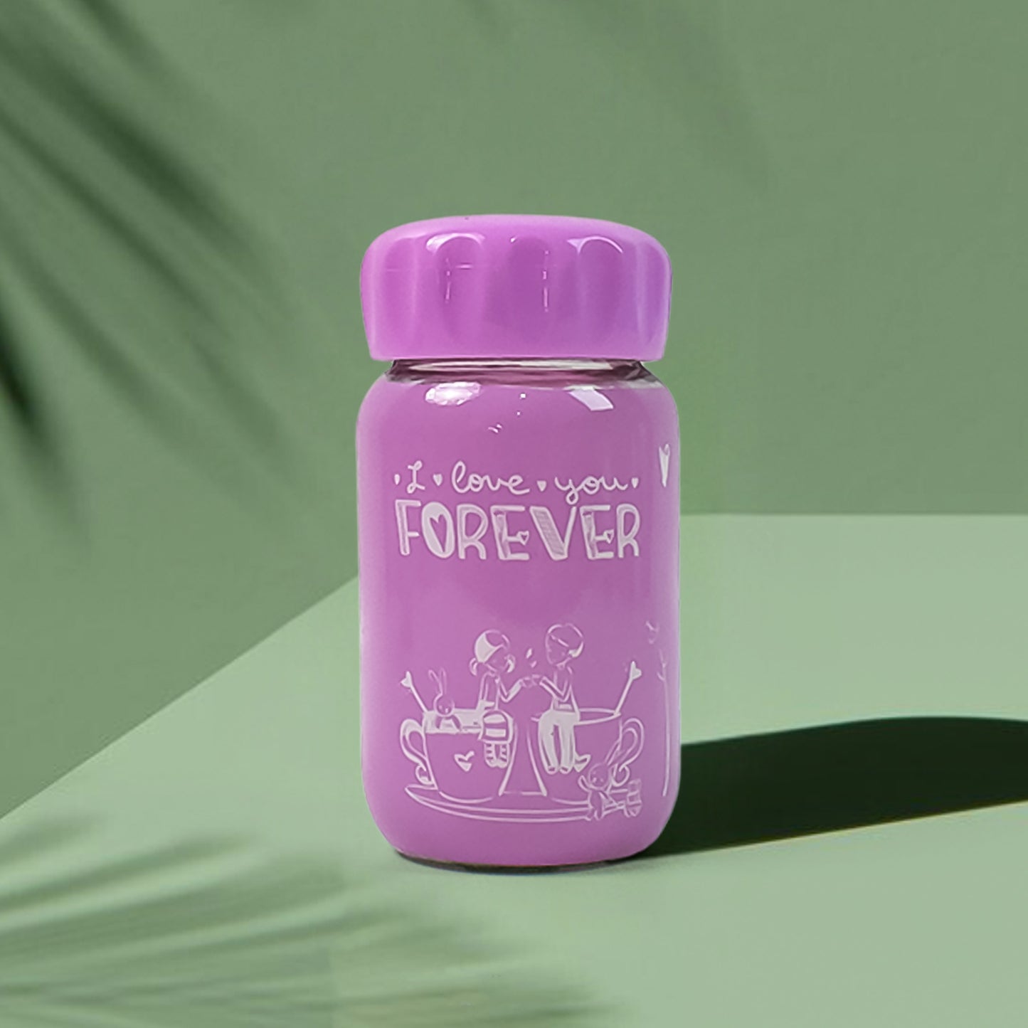 Outdoor Sport Glass Water Bottle (340 Ml 1 Pc Mix Design)