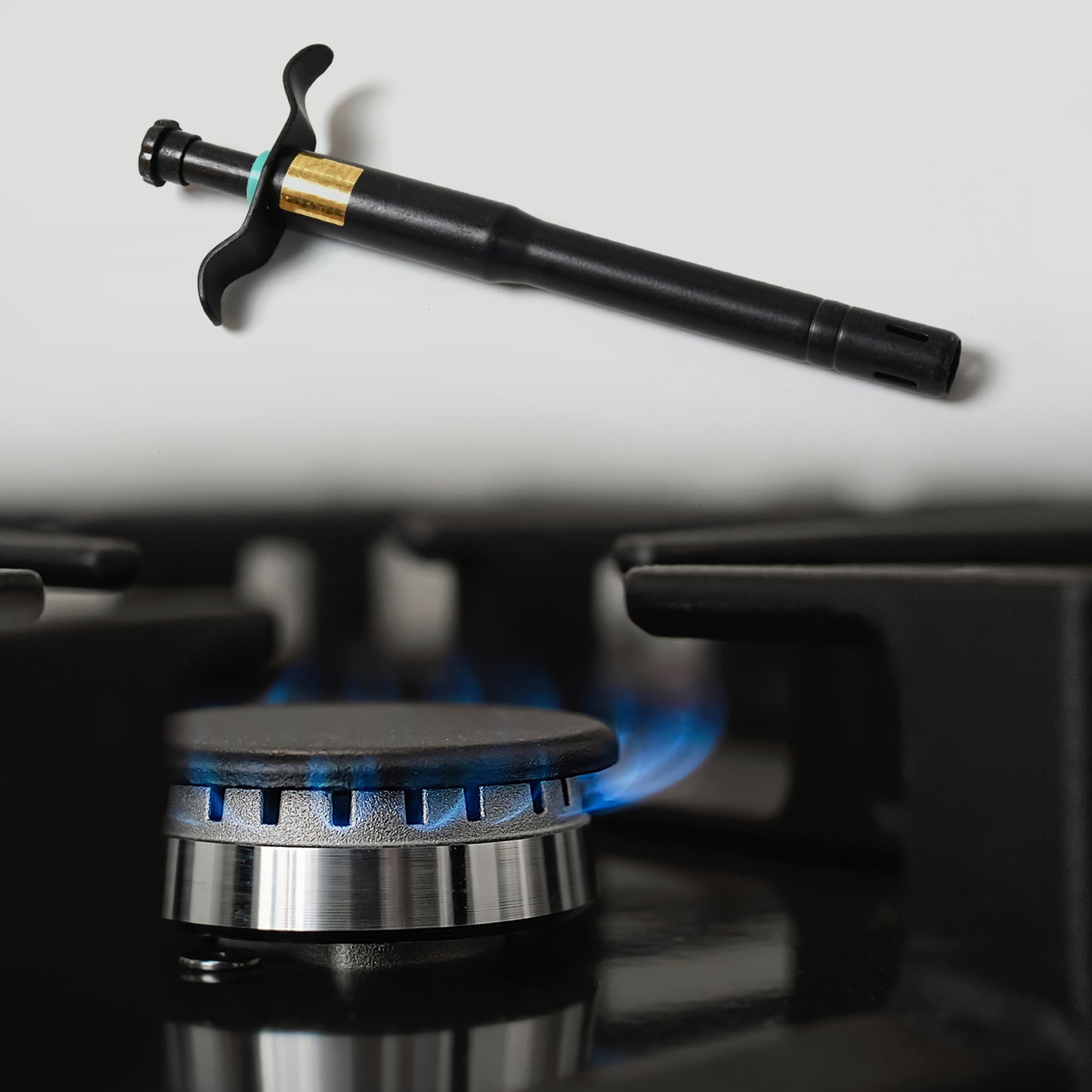 8215 Stainless Steel Black Gas Lighter For Kitchen Gas Stove Long Lasting Unbreakable Lighters For Gas Stoves Restaurants Kitchen (1 Pc)