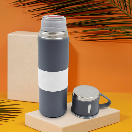 Stainless Steel Vacuum Insulated Water Bottle With Coffee Tea Mug (500 Ml)