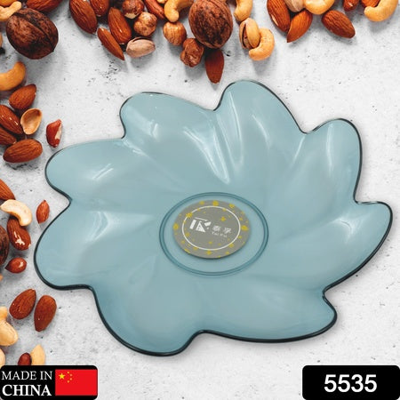 5535 Flower Shape Plastic Dinner Fruit Plate Tray Snacks Breakfast Plate Friendly Plastic Plate For Kids Party Supplies Birthday Holiday Party Dinnerware Supplies (1 Pc)