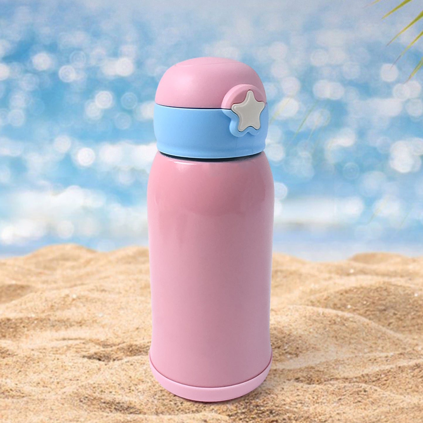 Thermos Steel Double Wall Vacuum Bottle With Cover Strap 600ml Approx