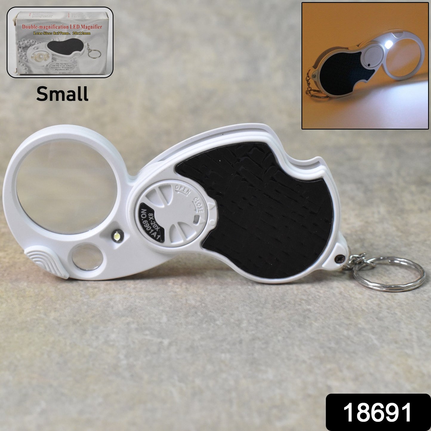 Double-magnification Led Magnifiers With Light (1 Pc Small)