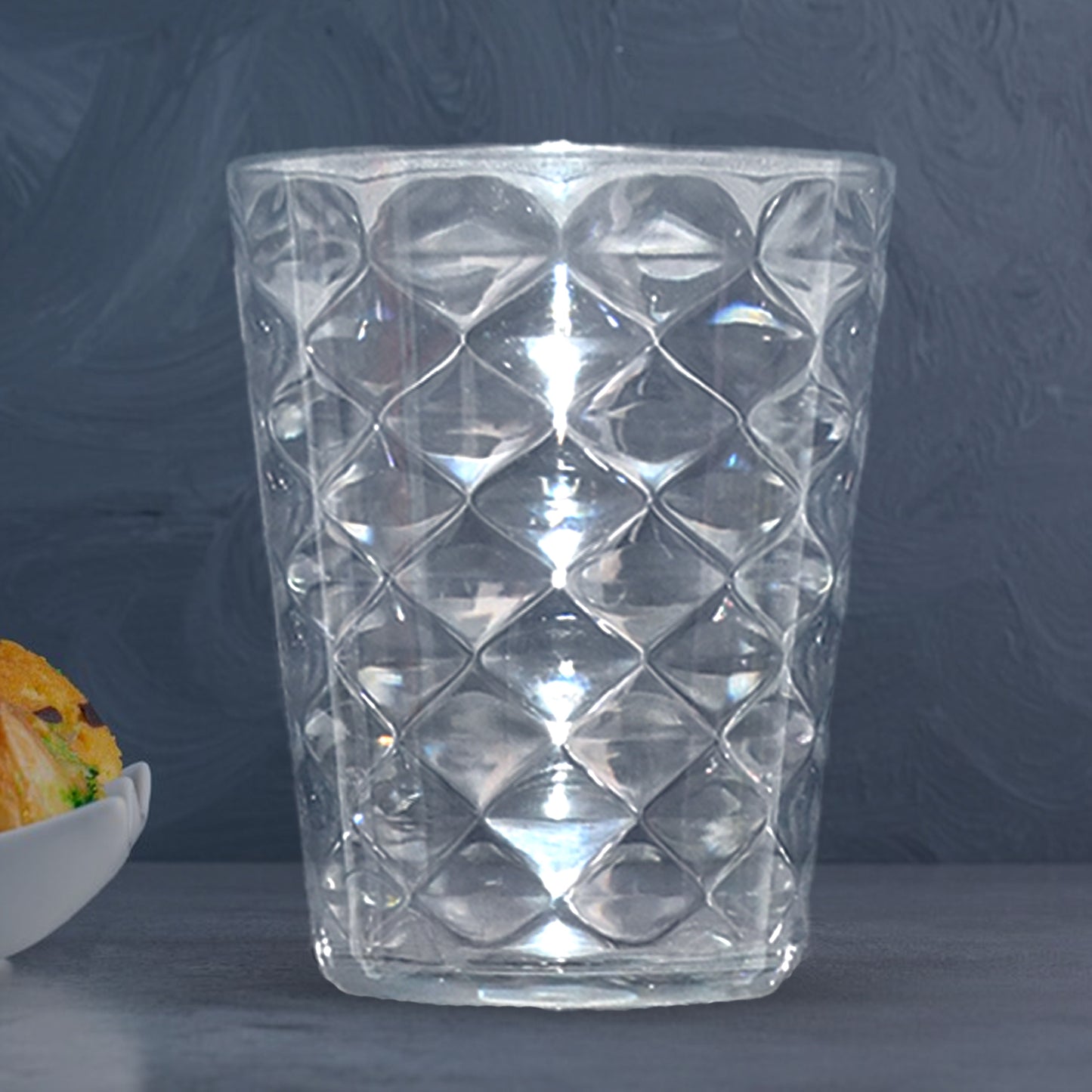 Apex Pyramid Design Unbreakable Plastic Glass 300 Ml