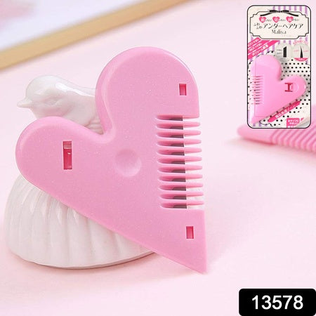 Heart Shape Plastic Hair Cutting Scissors (1 Pc With Card Packing)