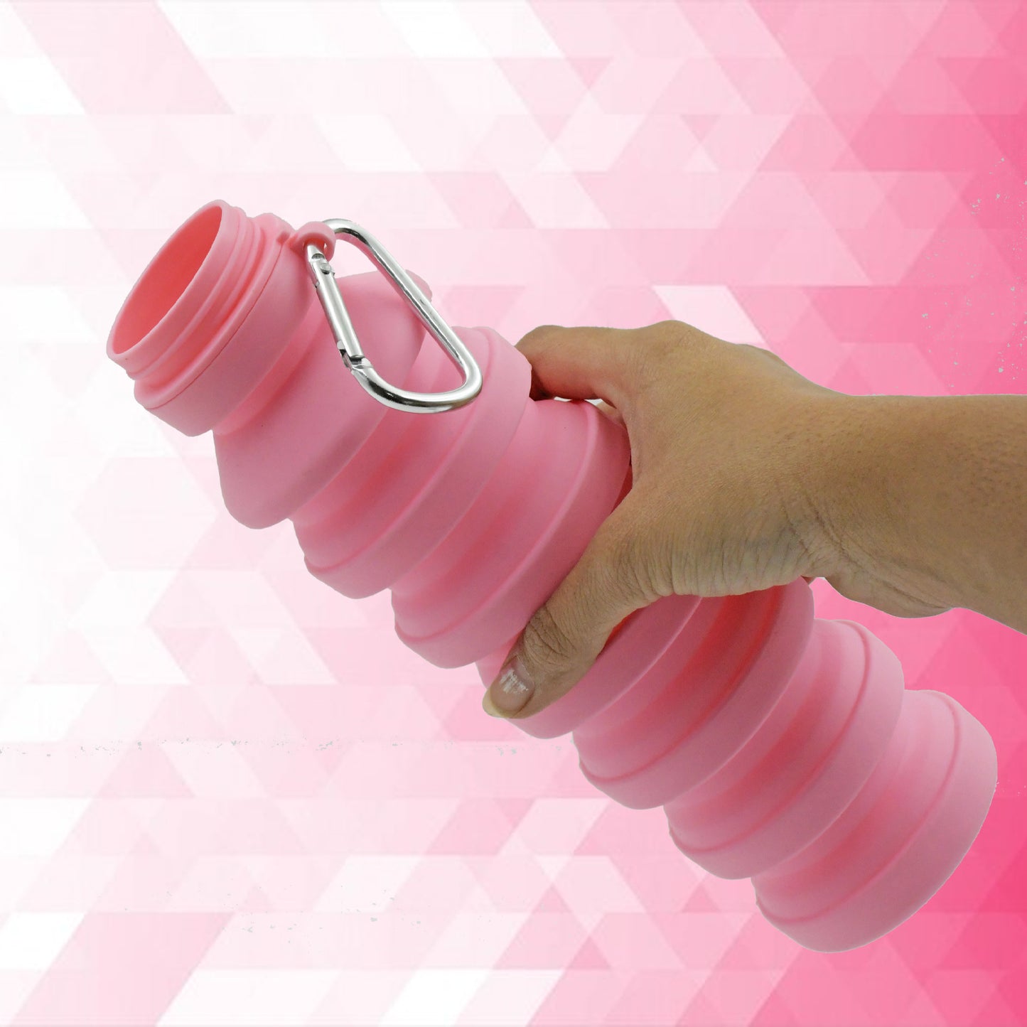 Foldable Water Bottle Silicone Leak Proof Portable Sports Travel Water Bottle For Outdoor Gym Hiking (1 Pc 24 Cm Foldable)