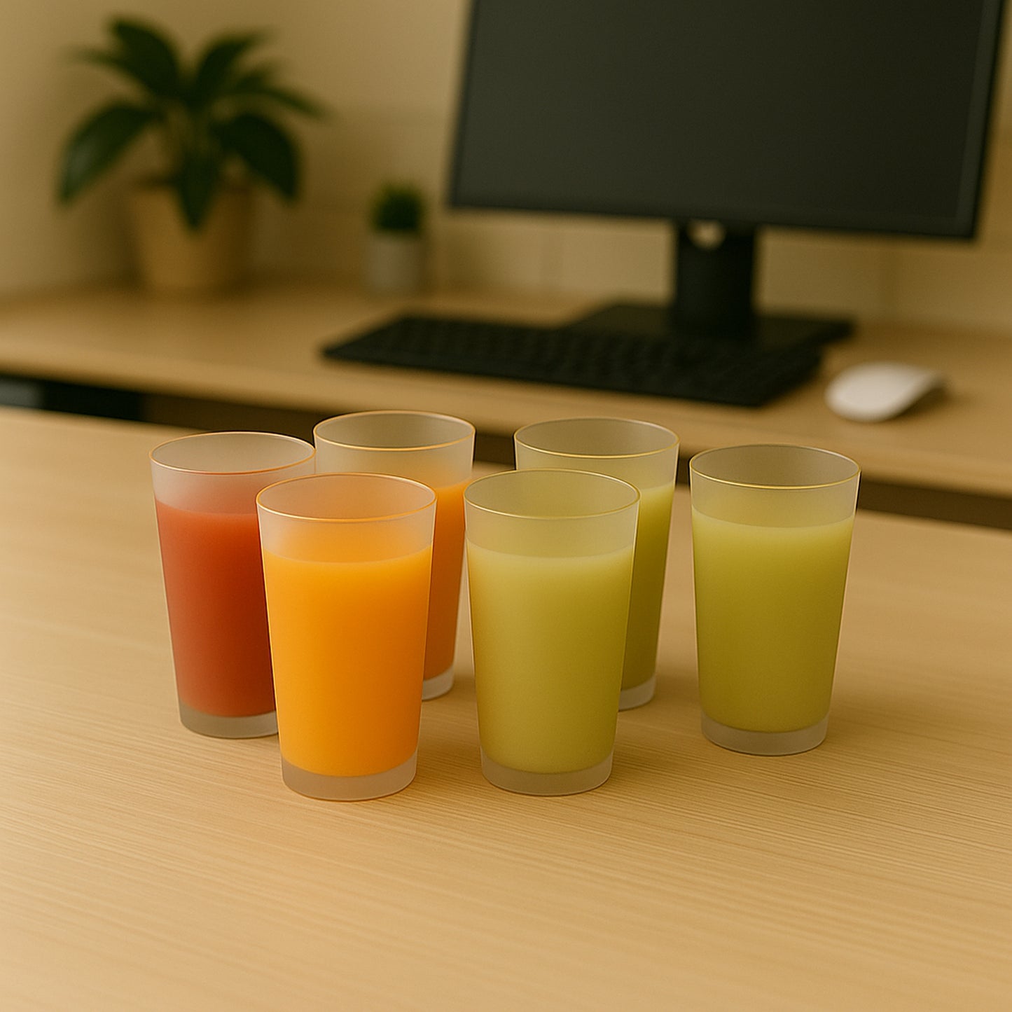 Matt Finish Glass Tumbler Set (Approx 300ml 6 Pc)