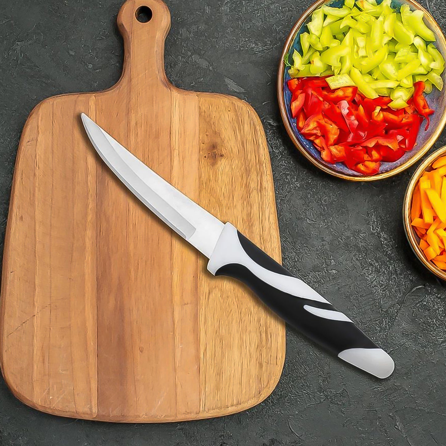 Ritu Sharp Stainless Steel Blade Zebra Kitchen Knife
