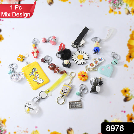 Mix Design Size Keychain - Durable Stylish Accessory (1 Pc Mix Color)