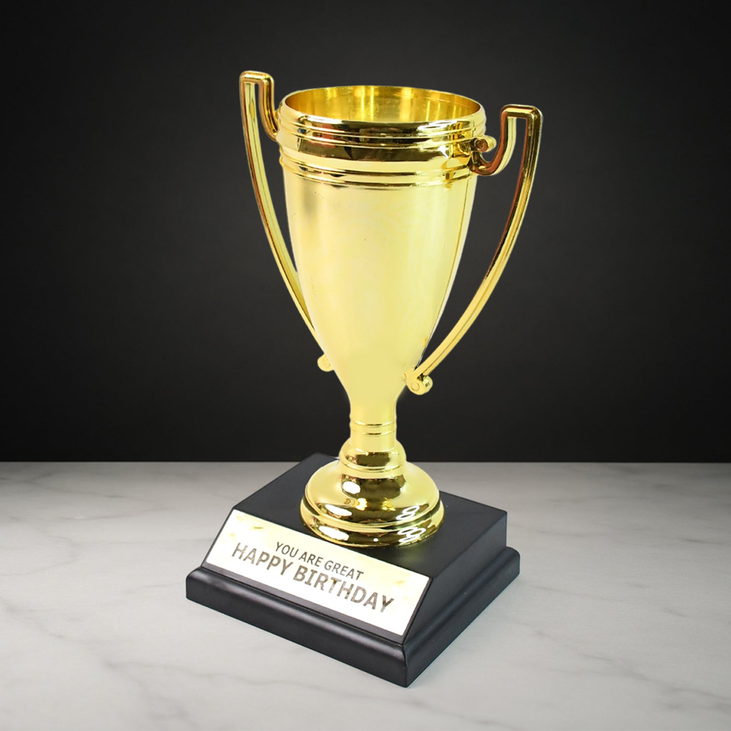 Golden Birthday Trophy You Are Great Happy Birthday Plastic Award With Base