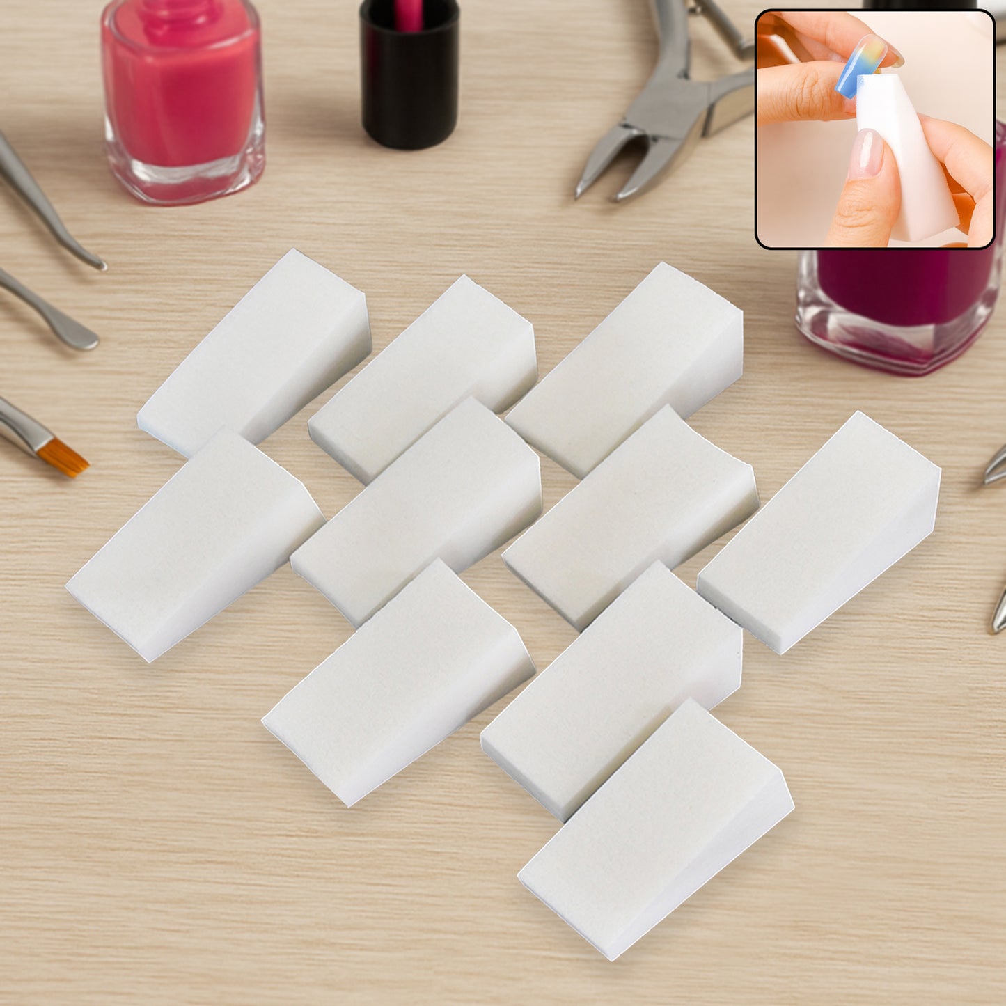 10 Pcs Nail Buffer Blocks Professional Manicure Pedicure Nail Polishing Sponge
