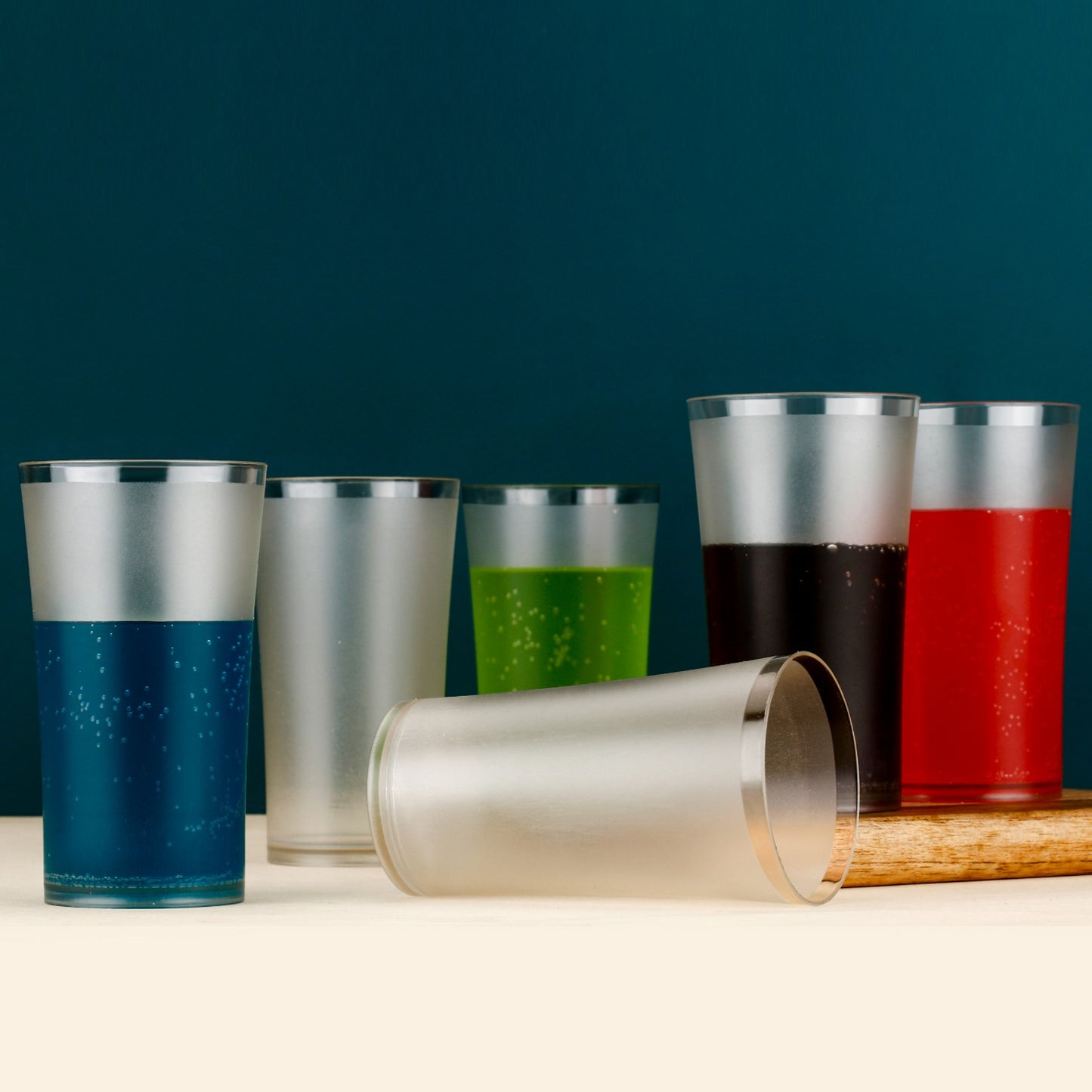 Matt Finish Glass Tumbler Set (Approx 300ml 6 Pc)