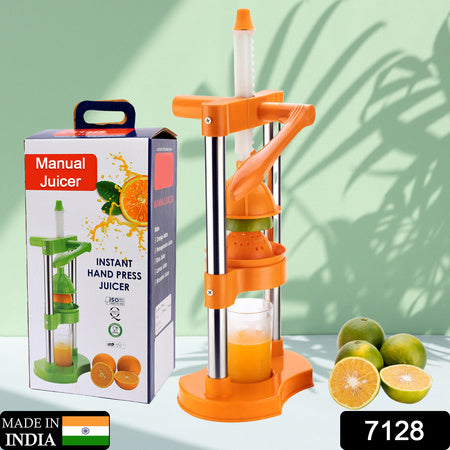 7128 Hand Pressure Juicer Manual Cold Press Juice Machine Instant Make Juice Squeezer Fruits Juicer Juice Maker Orange Juice Extractor For Fruits Vegetables Orange