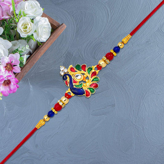 Traditional Peacock Design Rakhi