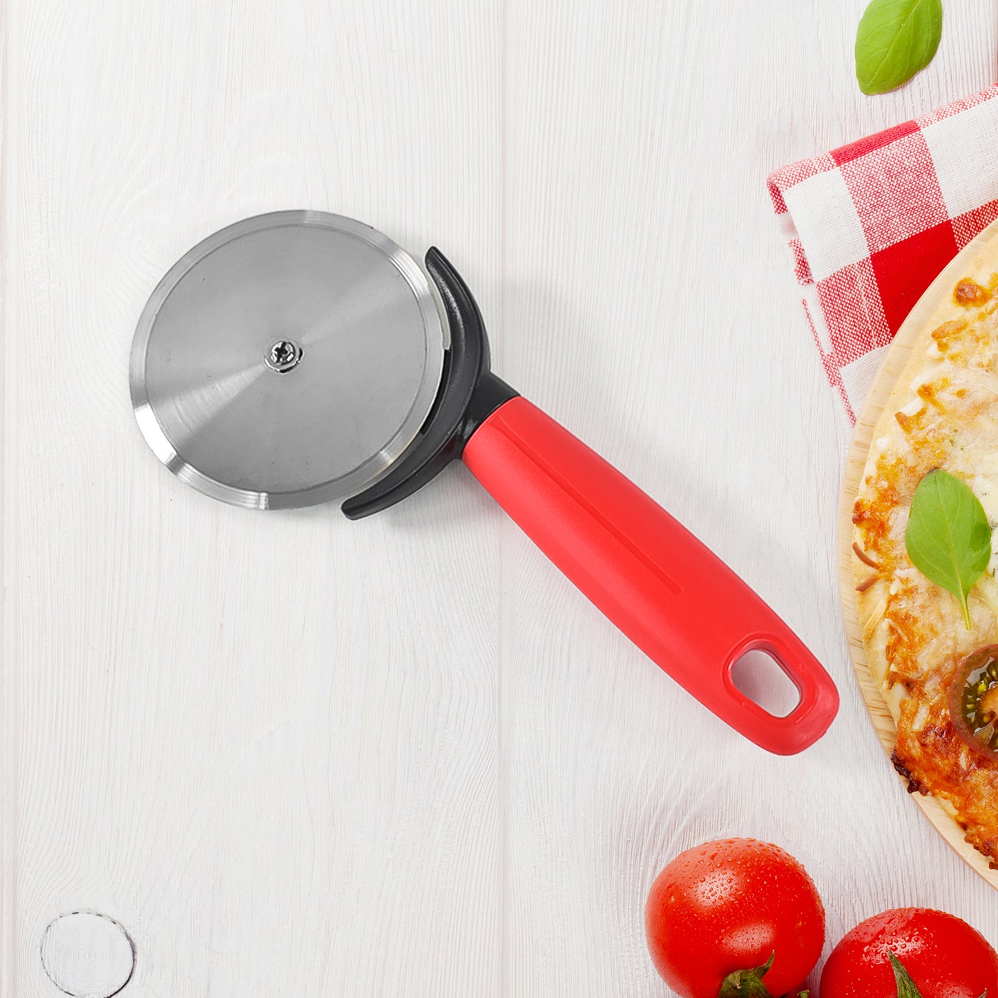 Apex Premium Stainless Steel Pizza Cutter (1 Pc Mix Color)