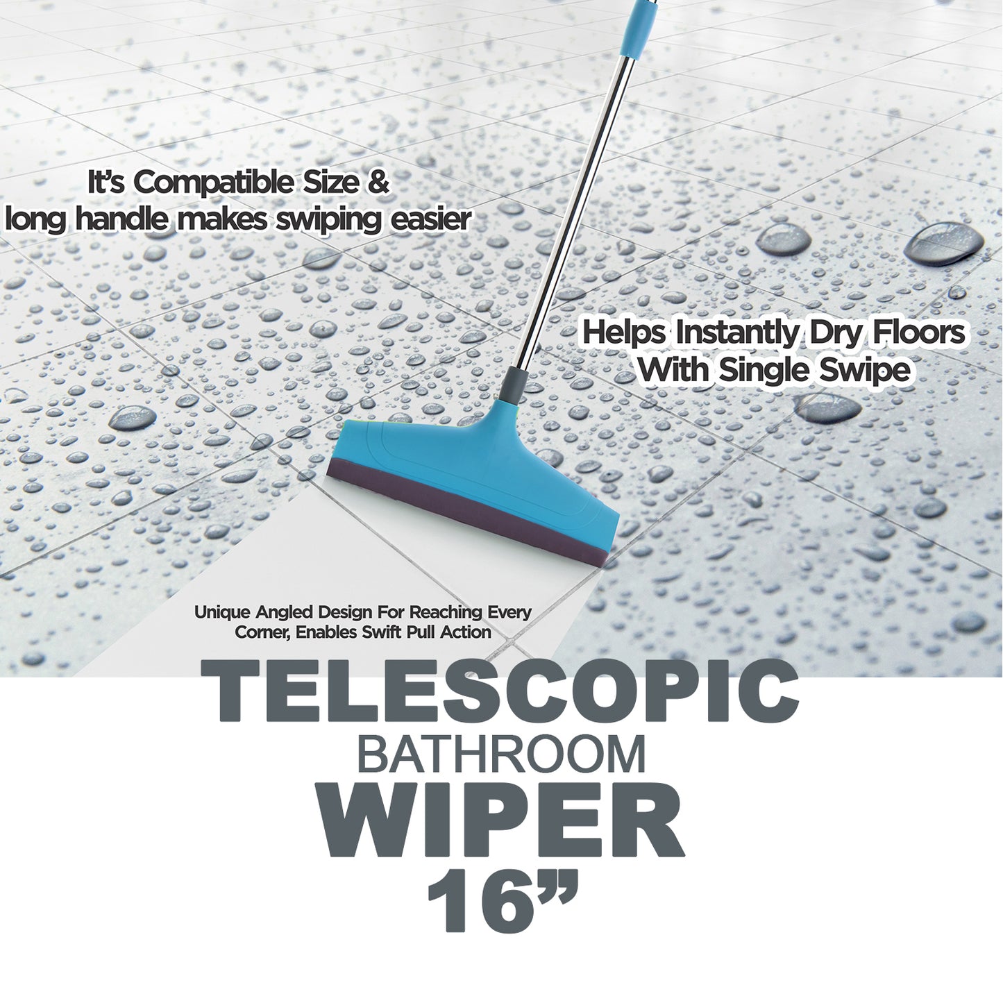 8709a Adjustable Bathroomfloor Stainless Steel Rod Wiper