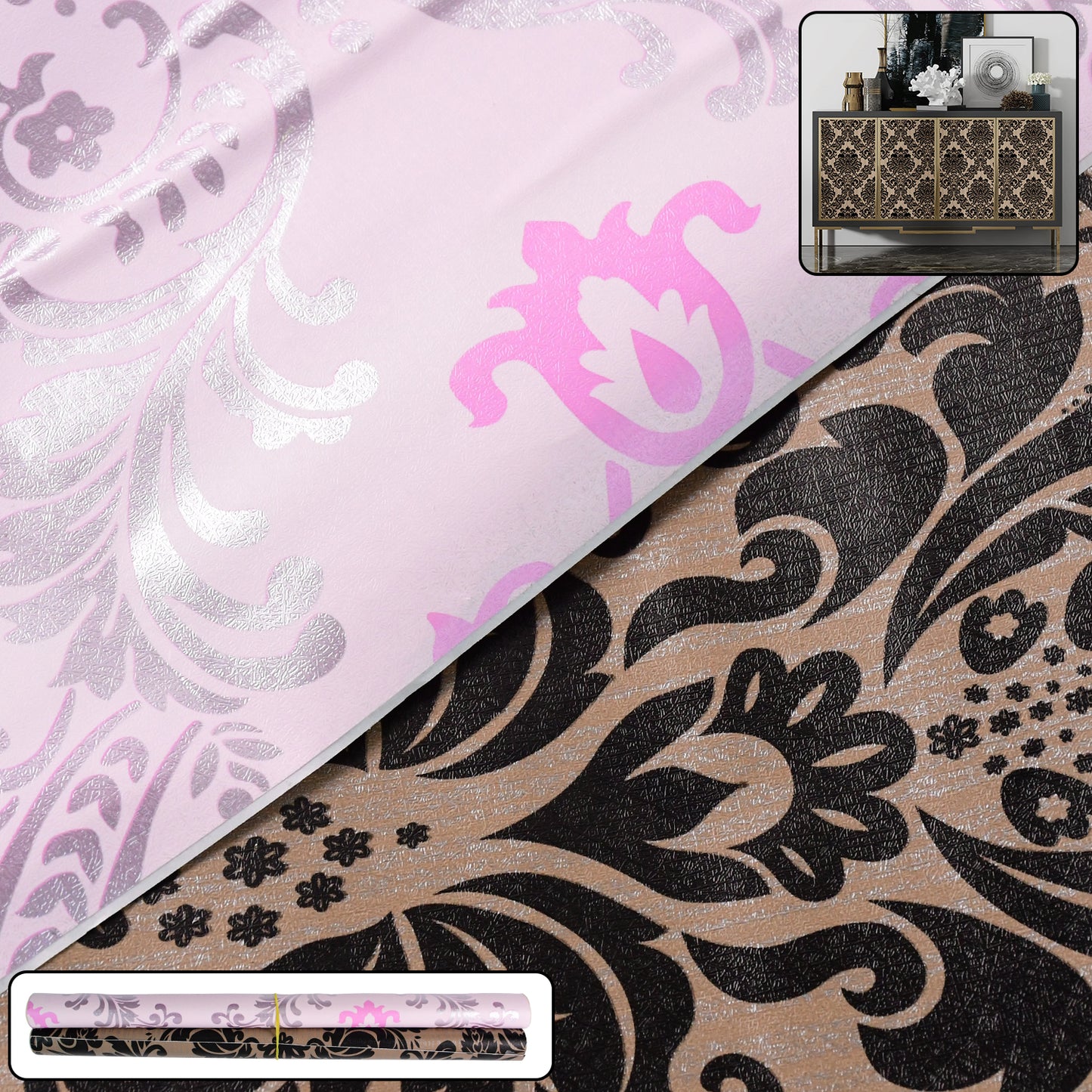 Premium Self-adhesive Decorative Wallpaper Roll (1 Pc)