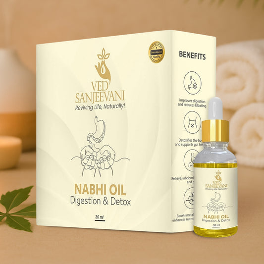 Ved Sanjeevani 30ml Ayurvedic Nabhi Oil For Digestion  Detox (30ml  1 Pc)