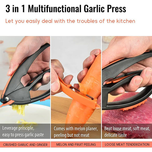 Multifunctional Garlic Press Garlic Mincing Crushing Tool (1 Pc)