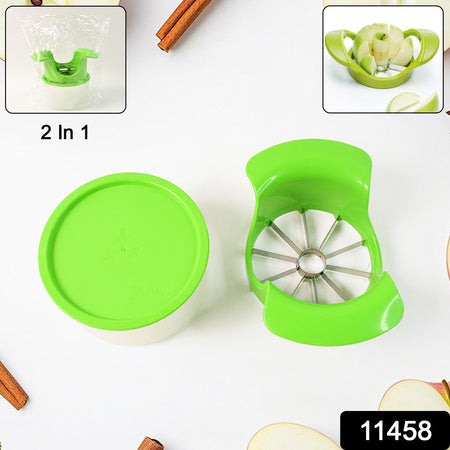 Apex Apple Cutter With Container Unbreakable Abs Body Stainless Steel Blades