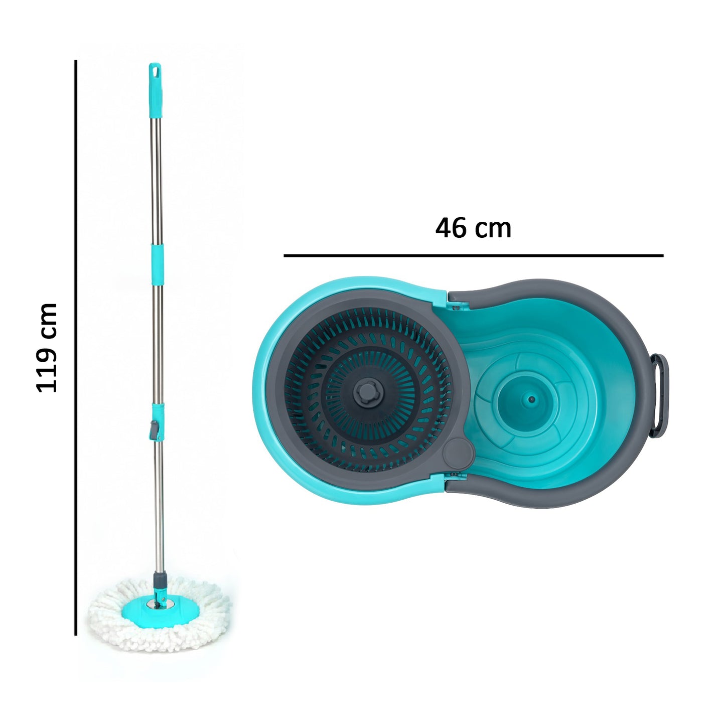4941 Quick Spin Mop Plastic Spin Bucket Floor Cleaning Easy Wheels Big Bucket Floor Cleaning Mop With Bucket