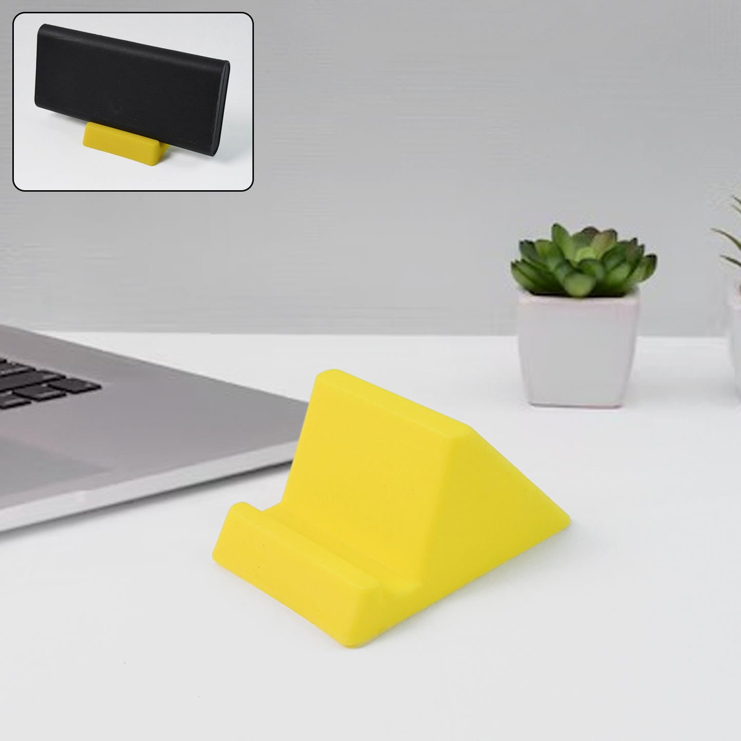Compact Plastic Mobile Phone Holder Stand (1 Pc Mix Color)