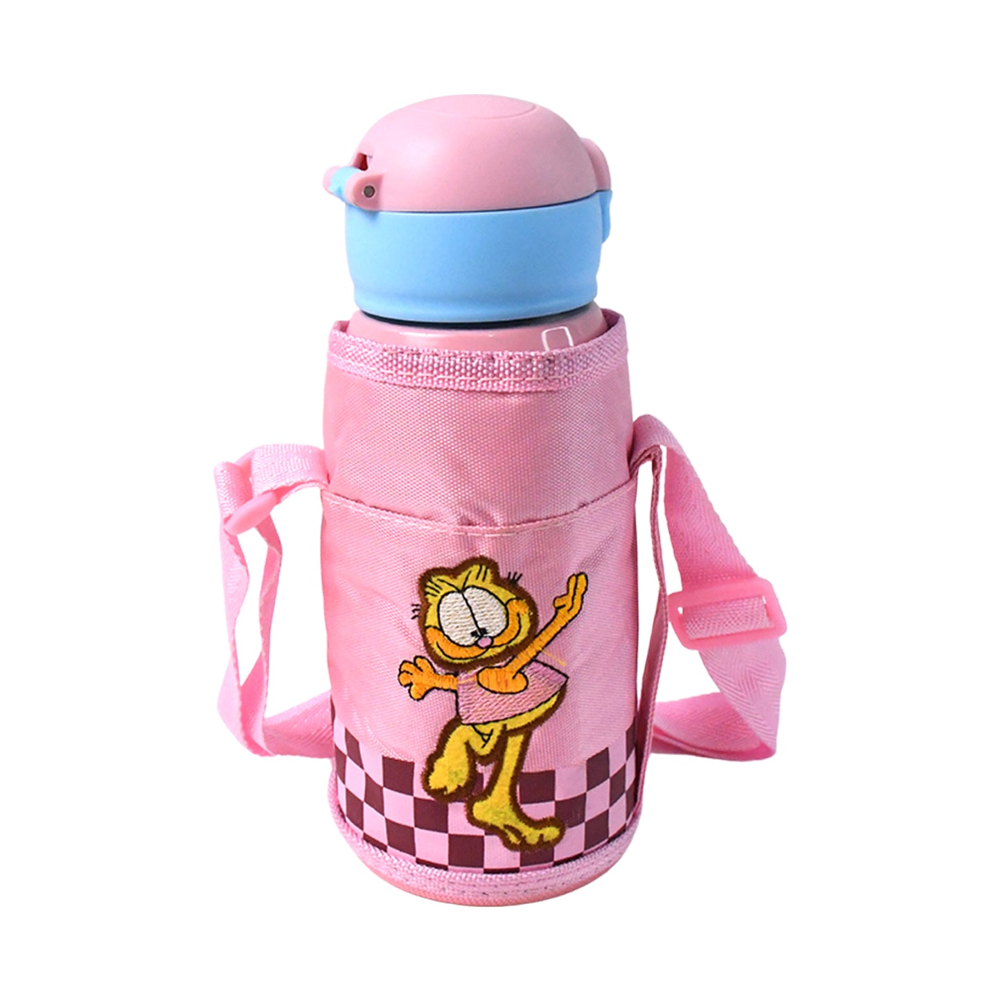 Thermos Steel Double Wall Vacuum Bottle With Cover Strap 600ml Approx