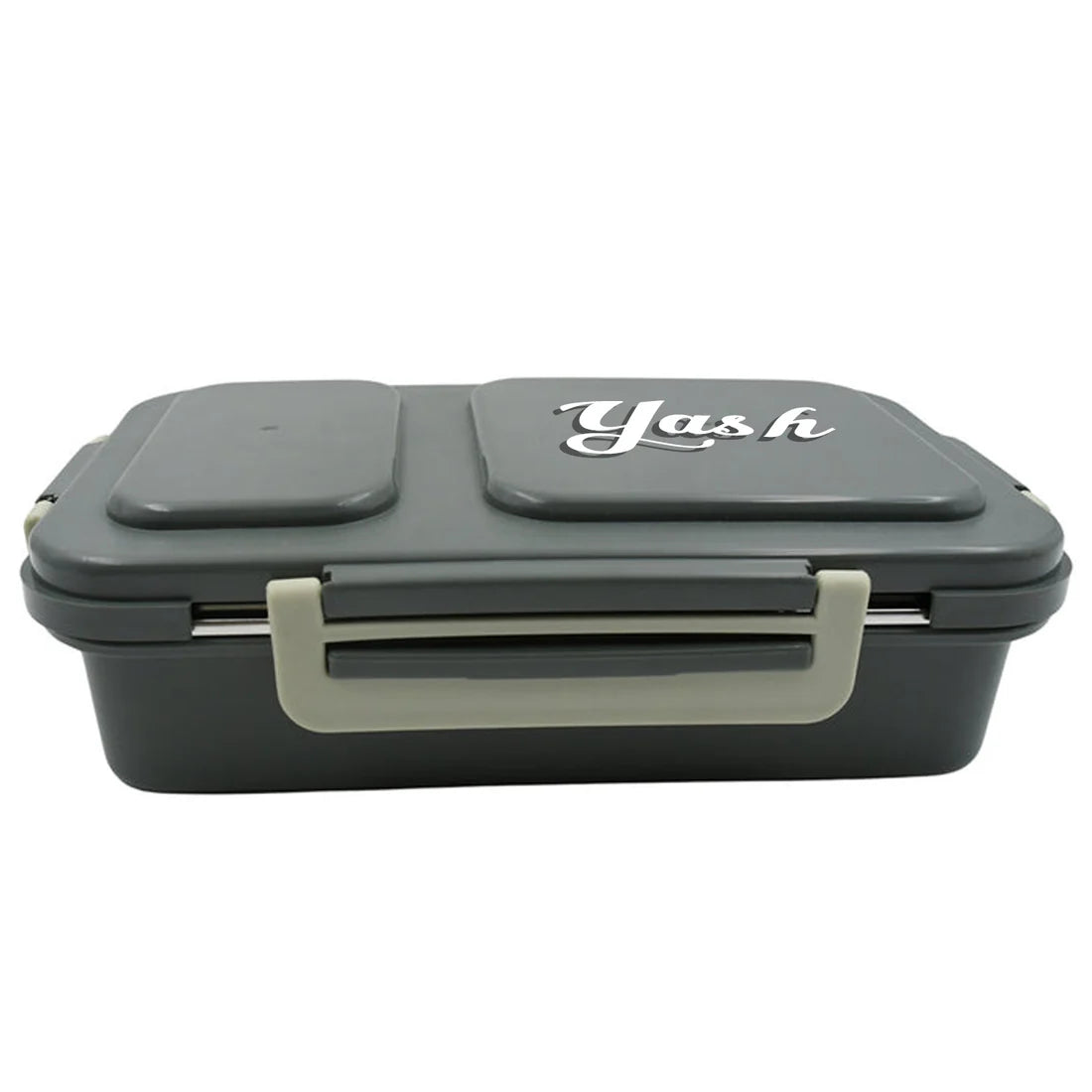 5583 Miracle Quick Lock Leak Proof 2 Compartment Stainless Steel Lunch Box Inner Plate Reusable Microwave Freezer Safe Lunch Box Trendy Thermal Insulation Leak Proof For Office Vacuum Tiffin Box For Boys  Girls  School  Office Women And Men