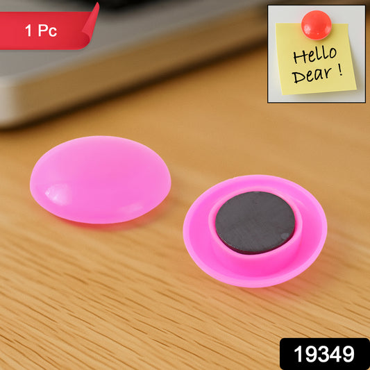 Pink Board Magnets Circular Plastic Buttons (1 Pc)