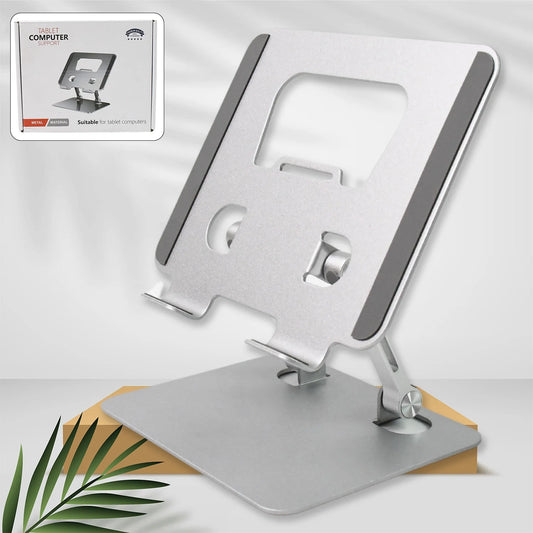 6946 360 Rotating Tablet Stand Metal Alloy Adjustable Height Rotation Bracket Suitable For Tablet Computers For Desk Ergonomic Foldable Metal Tablet Holdertabletsmobile Phones