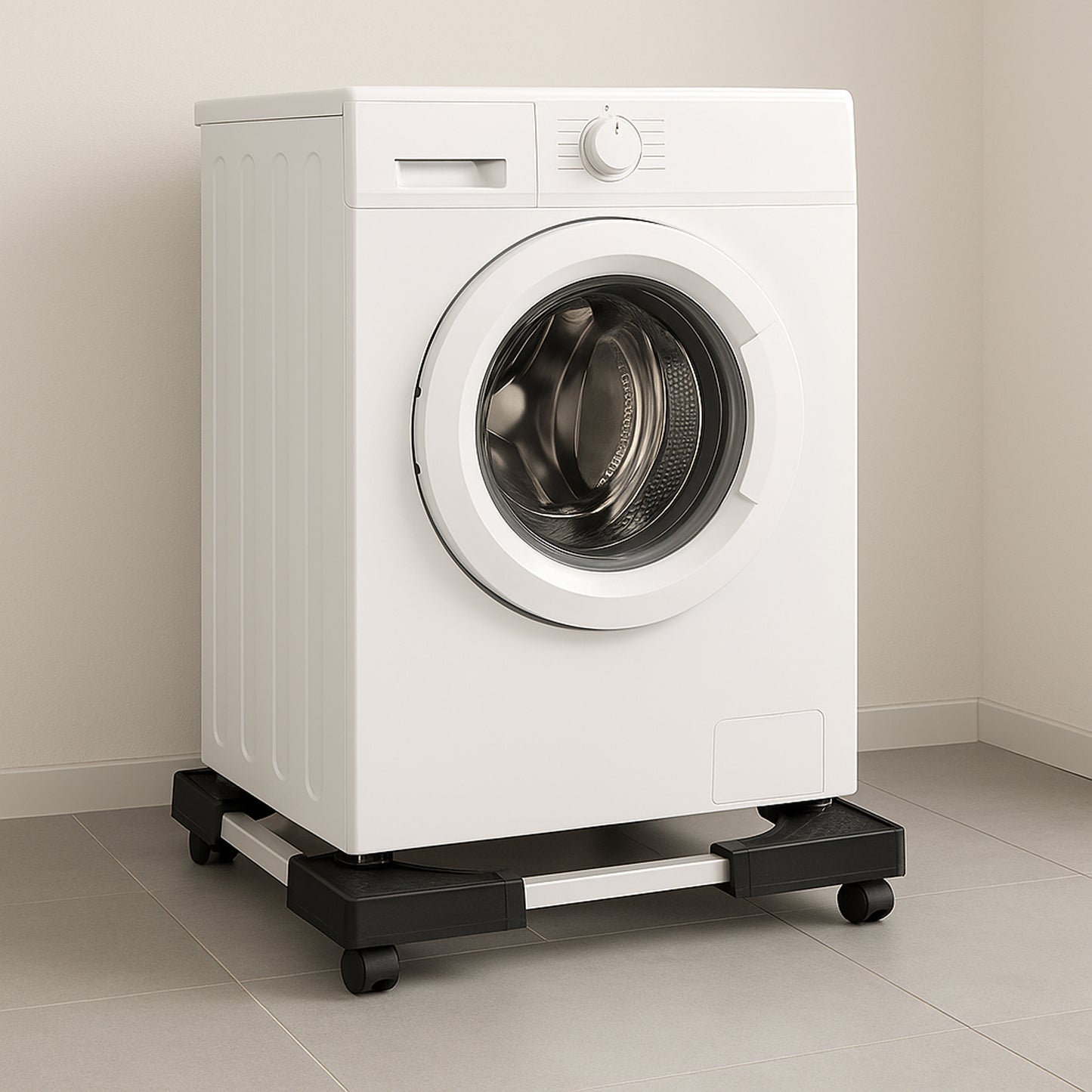 Adjustable Heavy-duty Fridge And Washing Machine Stand Base Trolley 50x50 Cm