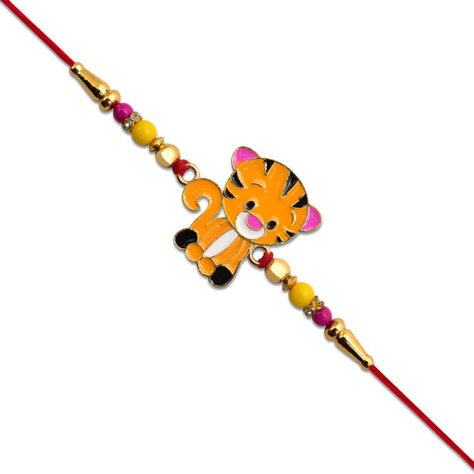 Cute Tiger Cartoon Rakhi For Kids