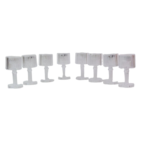 Set Of 8 Led Crystal-effect Table Lamps