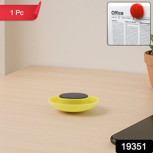 Yellow Board Magnets Circular Plastic Buttons (1 Pc)