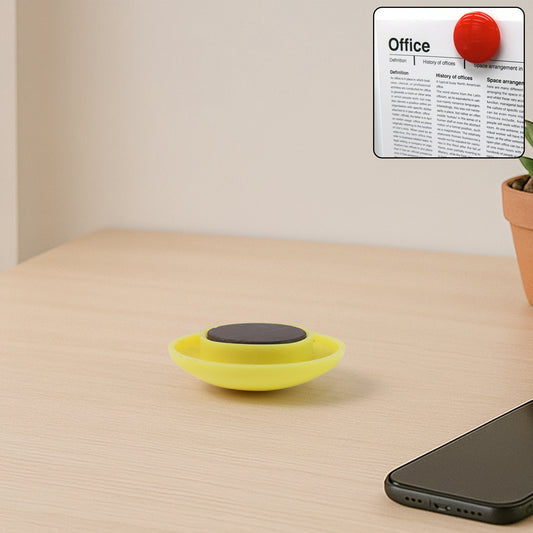 Yellow Board Magnets Circular Plastic Buttons (1 Pc)