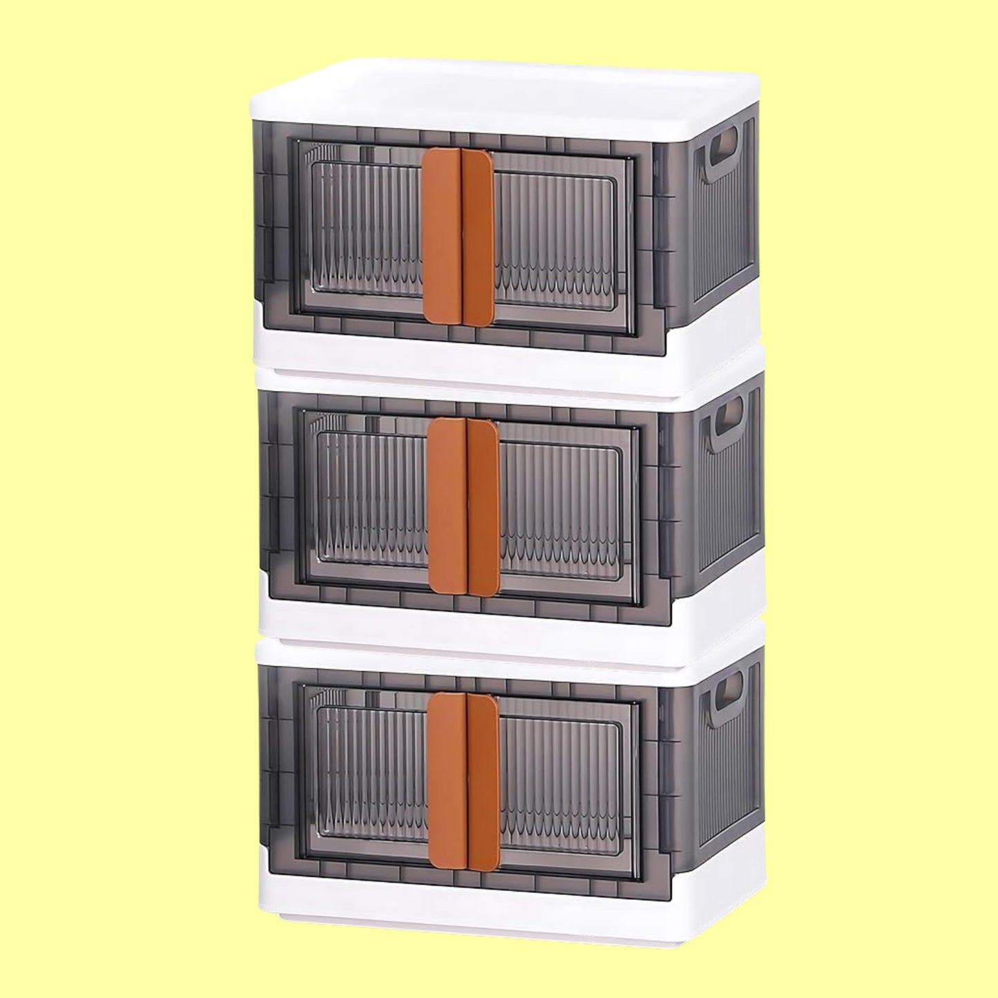 Plastic Folding Wardrobe Storage Organizer (3 Layer  1 Pc)