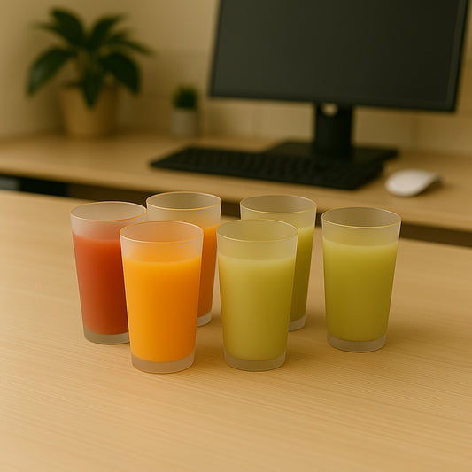 Matt Finish Glass Tumbler Set (Approx 300ml  6 Pc)