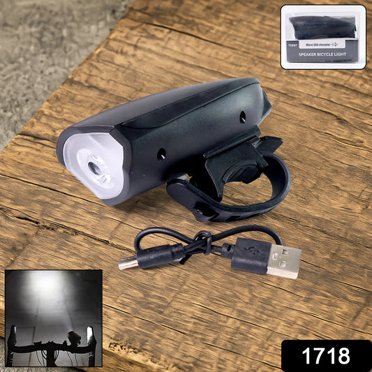 1718 Bicycle Horn With Led Light Work On Battery