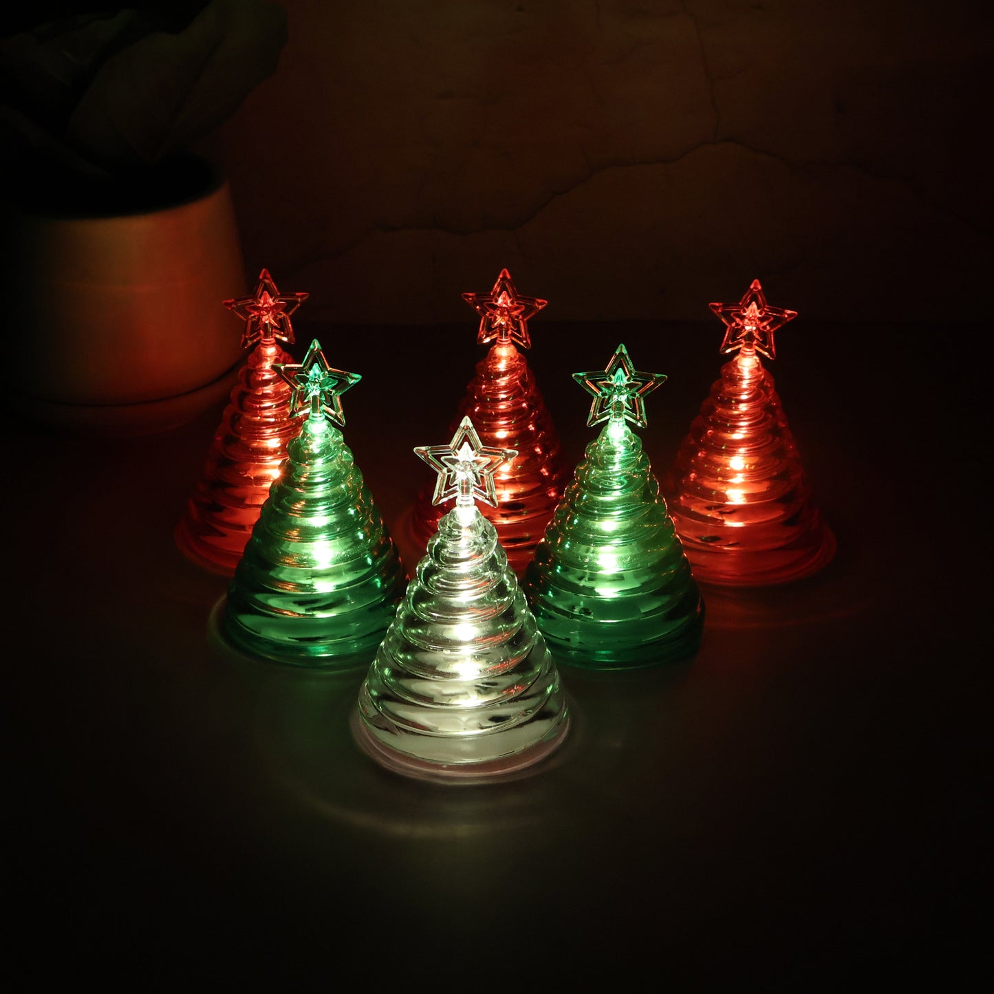 Led Christmas Tree Decorative Lights - (6 Pc  Set)