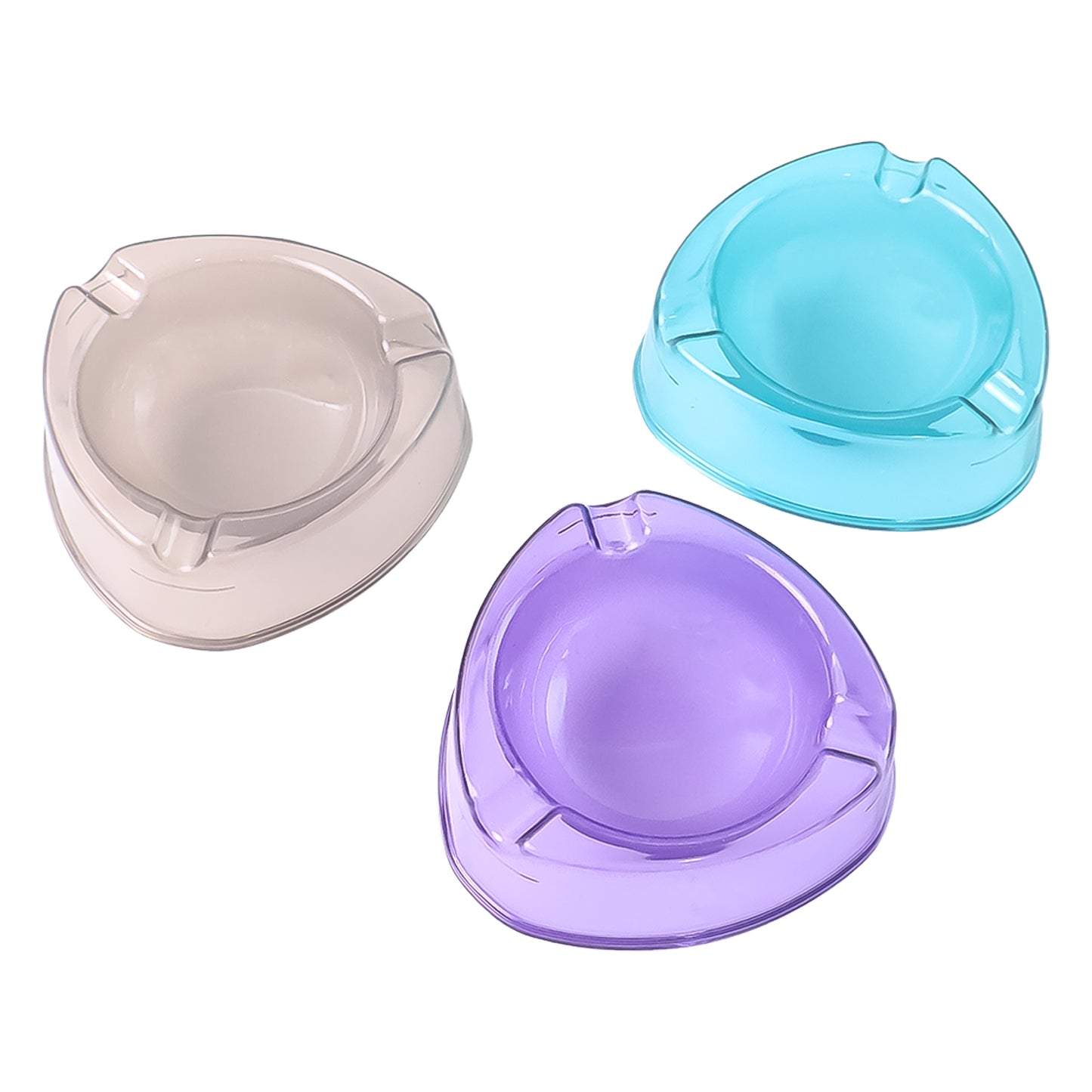 Oblivion Transparent Plastic Ashtray (Mix Color  1 Pc)