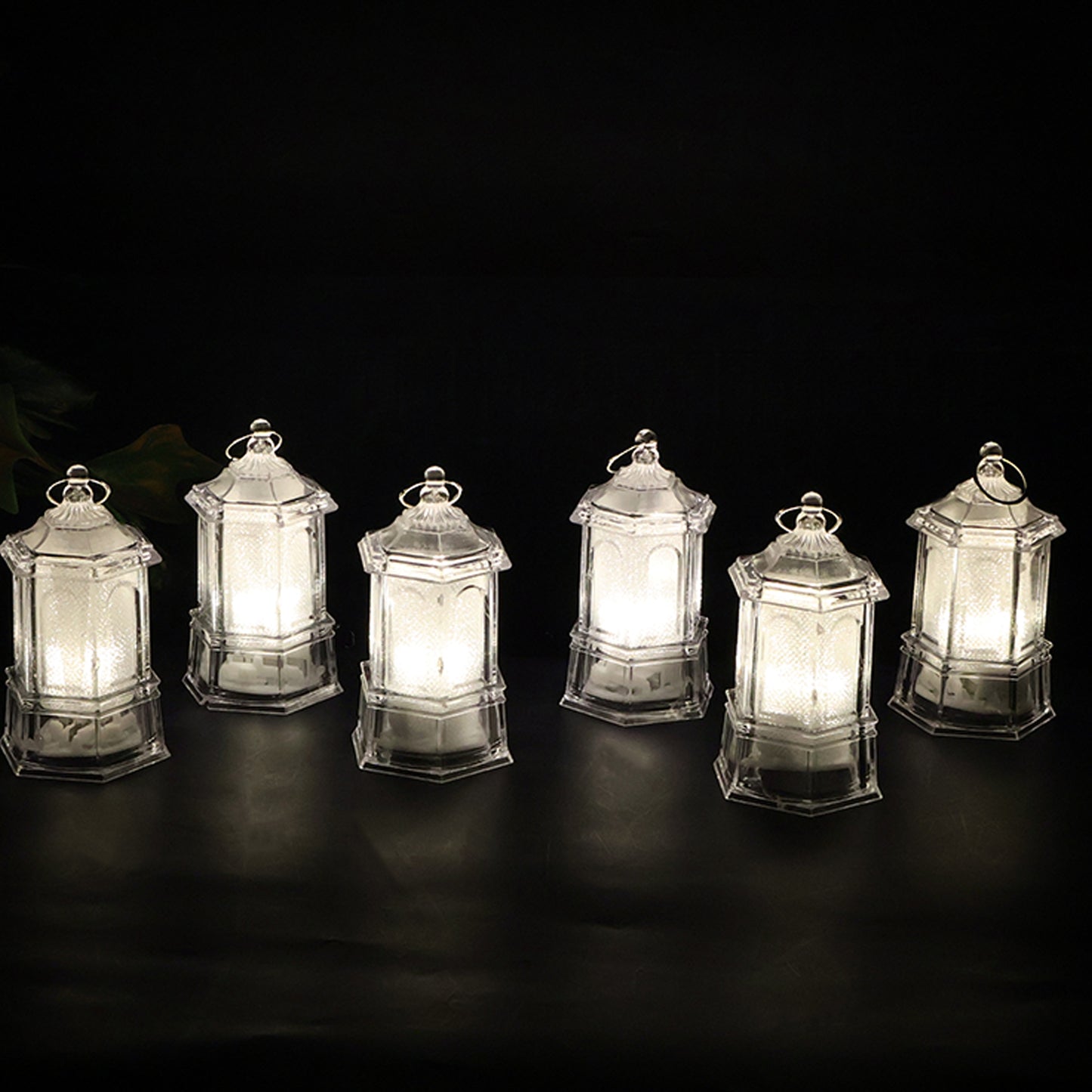 Led Hanging Lantern Style Decorative Flameless Candles (6 Pc)
