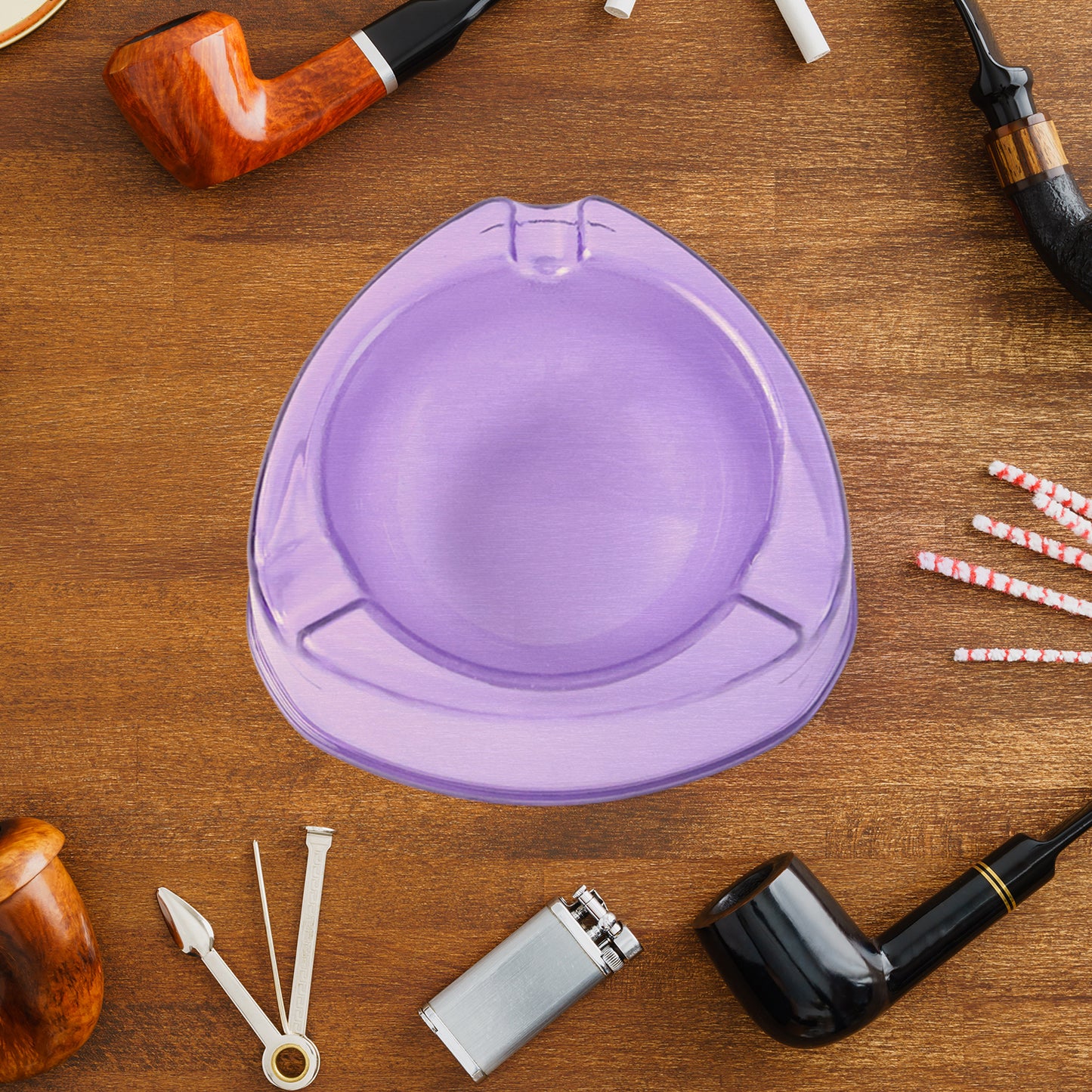 Oblivion Transparent Plastic Ashtray (Mix Color  1 Pc)