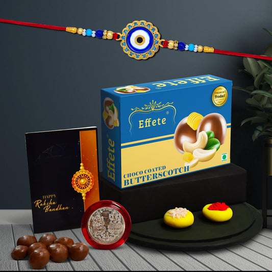 Rakhi (K1_516_bs32)  Chocolate Butter Scotch 32gm Rakhi For Brother With Gift  Handmade Rakhi Rakhi Combo For Brother  Stylish Rakhi For Brother  Set Of 1 Rakhi