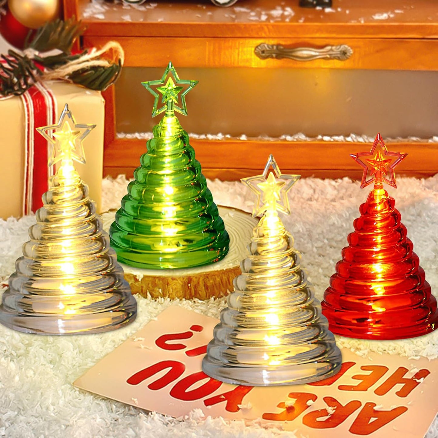 Christmas Tree Shape Led Decorative Lights (12 Pc)