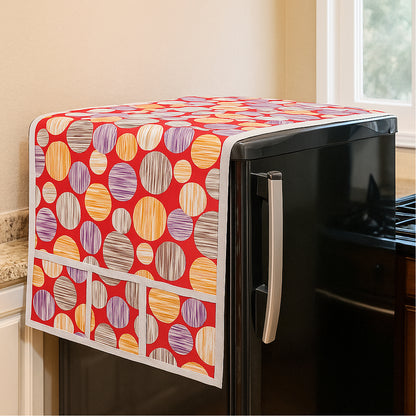 Refrigerator Top Cover With Side Pockets (100x60 Cm  1 Pc)