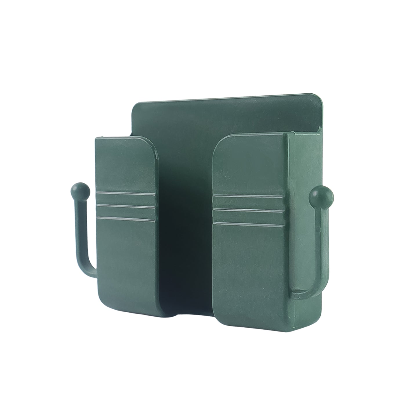 Wall-mounted Mobile Charging Holder With Dual Hooks (1 Pc)