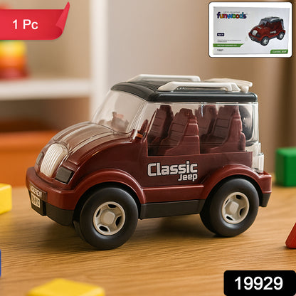 Friction-powered Classic Jeep Toy Car For Kids (1 Pc)